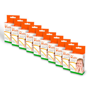 KIT  PARCHES INFANTILES CON DISEÑO VITALITY (10CAJAS)